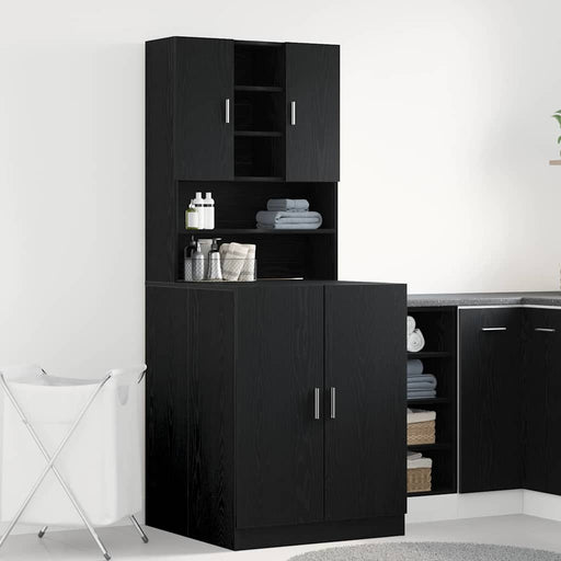 Dulap pentru mașina de spălat 2 pcs Stejar Negru - WALTI WALTI