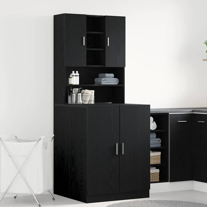 Dulap pentru mașina de spălat 2 pcs Stejar Negru - WALTI WALTI