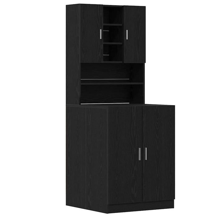 Dulap pentru mașina de spălat 2 pcs Stejar Negru - WALTI WALTI