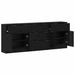 Bufet 3 pcs Stejar negru 60 x 30 x 70 cm Lemn compozit - WALTI WALTI