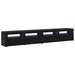 Set comodă TV 3 pcs Stejar Negru 240 x 35 x 40 cm Lemn compozit - WALTI WALTI
