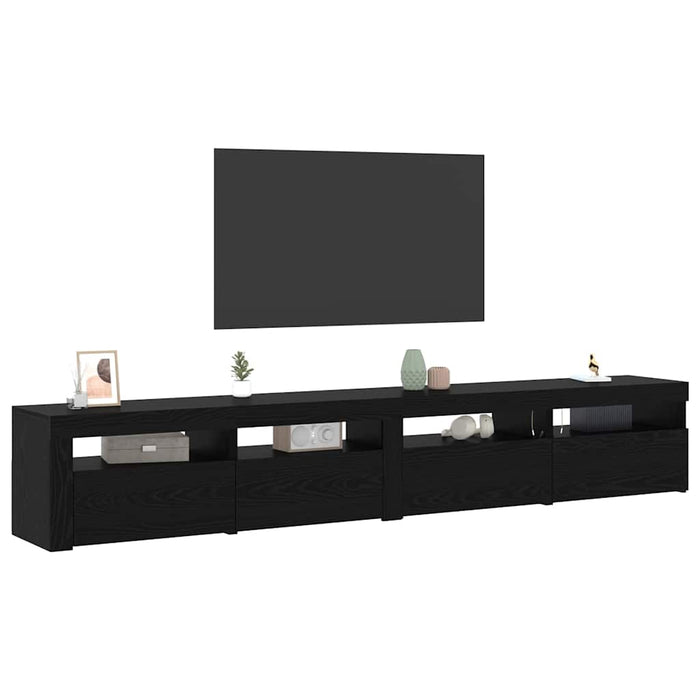 Set comodă TV 3 pcs Stejar Negru 240 x 35 x 40 cm Lemn compozit - WALTI WALTI
