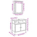 Set de mobilier pentru baie cu raft 2 pcs Maro Lemn compozit - WALTI WALTI
