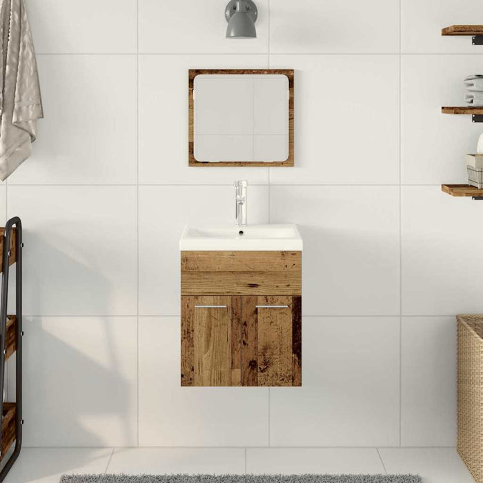 Set de Mobilier pentru Baie 3 pcs Lemn Vechi 41 x 38.5 x 46 cm - WALTI WALTI