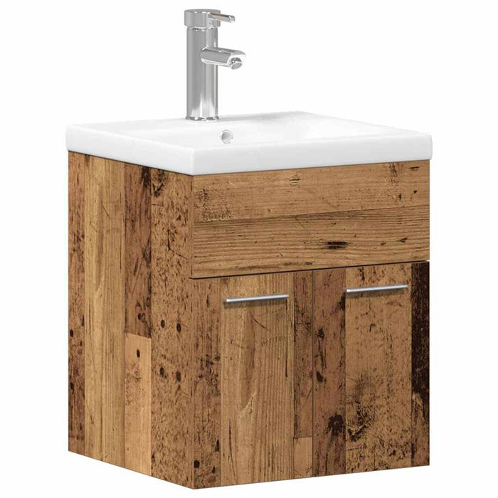 Set de Mobilier pentru Baie 3 pcs Lemn Vechi 41 x 38.5 x 46 cm - WALTI WALTI