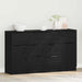 Bufet 3 pcs Stejar negru 121 x 30 x 70 cm Lemn compozit - WALTI WALTI