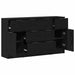 Bufet 3 pcs Stejar negru 121 x 30 x 70 cm Lemn compozit - WALTI WALTI