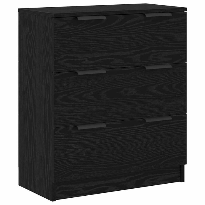 Bufet 3 pcs Stejar negru 121 x 30 x 70 cm Lemn compozit - WALTI WALTI
