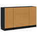 Bufet 3 pcs Stejar negru 121 x 30 x 70 cm Lemn compozit - WALTI WALTI