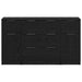 Bufet 3 pcs Stejar negru 121 x 30 x 70 cm Lemn compozit - WALTI WALTI
