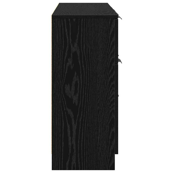 Bufet 3 pcs Stejar negru 121 x 30 x 70 cm Lemn compozit - WALTI WALTI