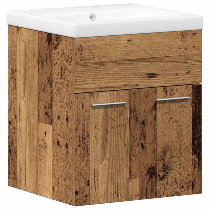 Set de mobilier pentru baie 3 pcs Lemn Vechi 41 x 38.5 x 46 cm - WALTI WALTI