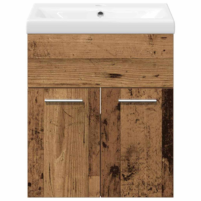 Set de mobilier pentru baie 3 pcs Lemn Vechi 41 x 38.5 x 46 cm - WALTI WALTI