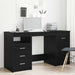 Birou cu sertar Stejar negru 140 x 50 x 76 cm Lemn compozit - WALTI WALTI
