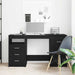 Birou cu sertar Stejar negru 140 x 50 x 76 cm Lemn compozit - WALTI WALTI