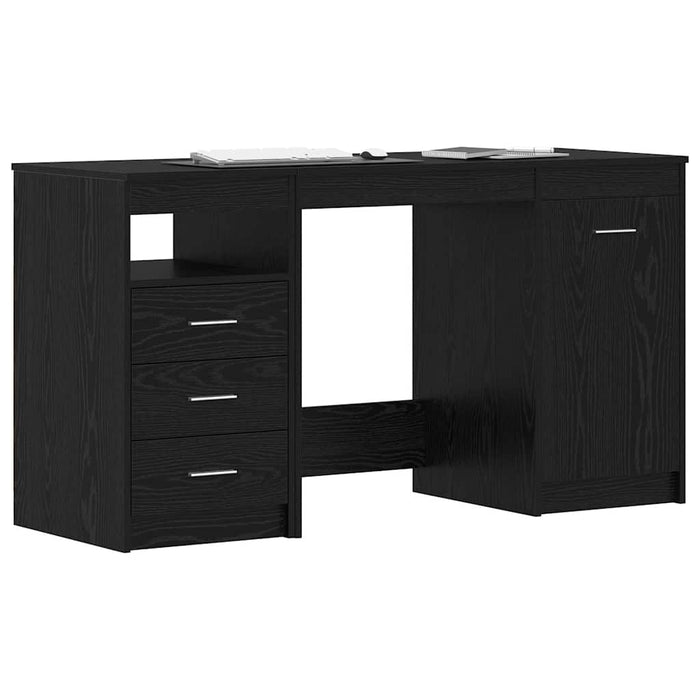Birou cu sertar Stejar negru 140 x 50 x 76 cm Lemn compozit - WALTI WALTI