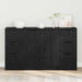 Bufet cu sertar 3 pcs Stejar Negru Lemn compozit - WALTI WALTI