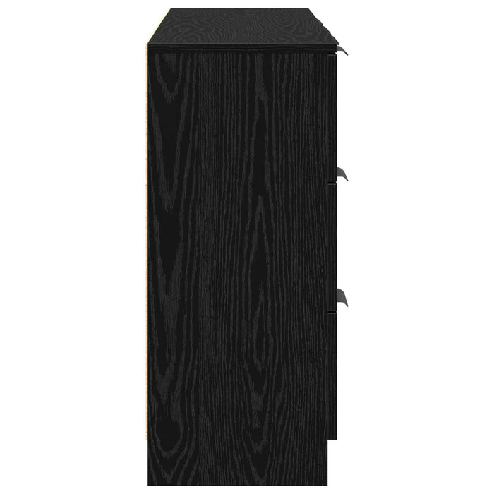 Bufet cu sertar 3 pcs Stejar Negru Lemn compozit - WALTI WALTI