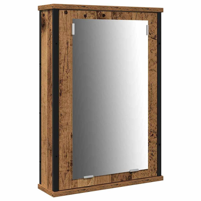 Set de mobilier pentru baie 3 pcs Lemn vechi Lemn compozit - WALTI WALTI