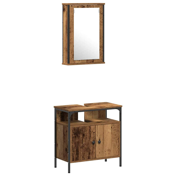 Set de mobilier pentru baie 3 pcs Maro 33 x 33 x 120.5 cm - WALTI WALTI