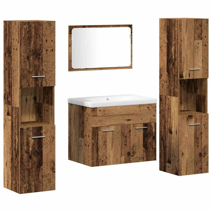 Set de Depozitare Pe perete 4 pcs Lemn compozit - WALTI WALTI
