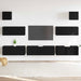 Set comodă TV 7 pcs Stejar Negru 100 x 30 x 30 cm Lemn compozit - WALTI WALTI