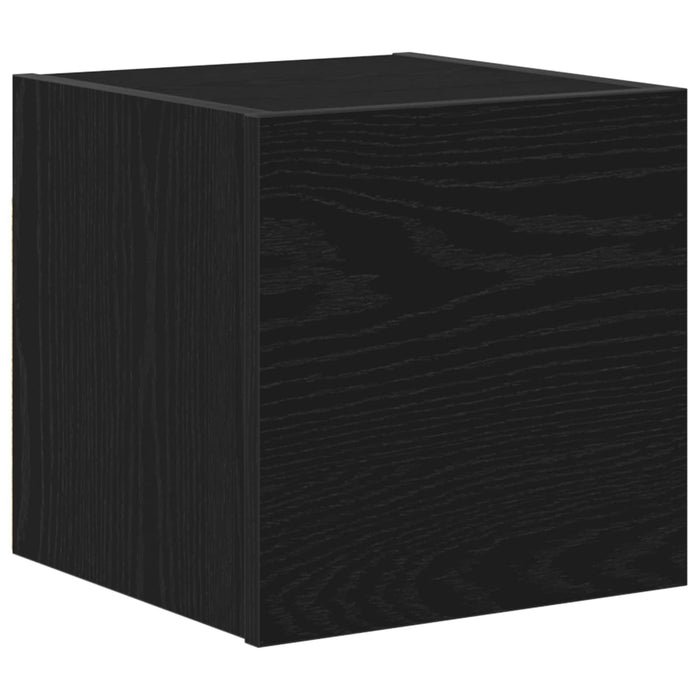 Set comodă TV 7 pcs Stejar Negru 100 x 30 x 30 cm Lemn compozit - WALTI WALTI
