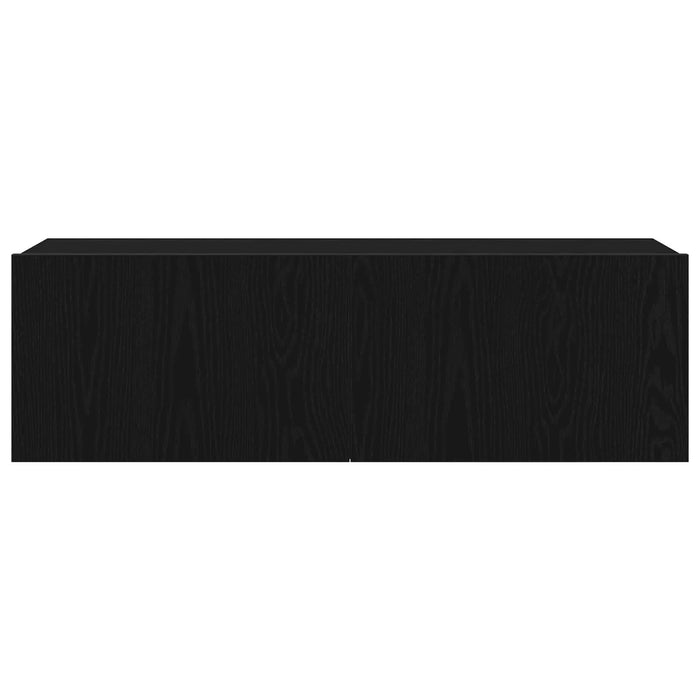 Set comodă TV 7 pcs Stejar Negru 100 x 30 x 30 cm Lemn compozit - WALTI WALTI