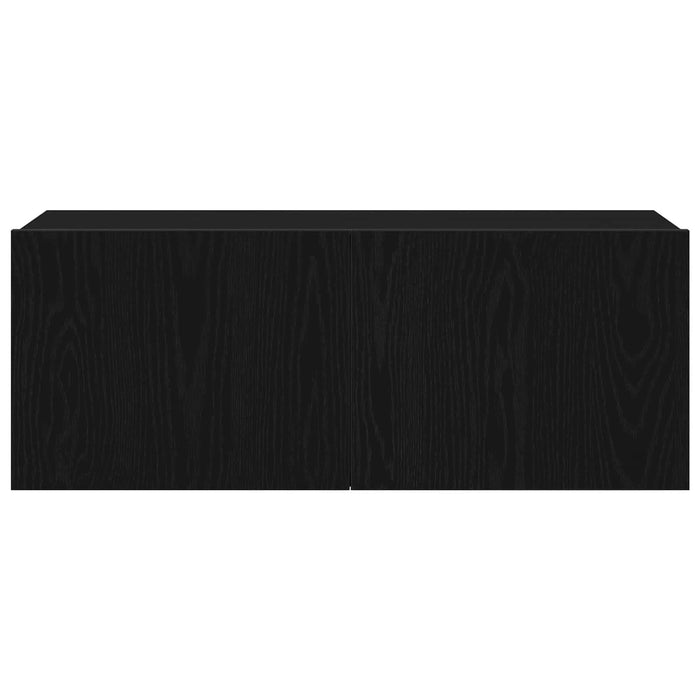 Set comodă TV 7 pcs Stejar Negru 100 x 30 x 30 cm Lemn compozit - WALTI WALTI