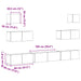 Set comodă TV 7 pcs Stejar Negru 100 x 30 x 30 cm Lemn compozit - WALTI WALTI