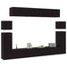 Set comodă TV Pe perete 8 pcs Stejar Negru Lemn compozit - WALTI WALTI