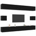 Set comodă TV Pe perete 8 pcs Stejar Negru Lemn compozit - WALTI WALTI