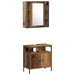 Set de mobilier pentru baie 4 pcs Lemn Vechi Lemn compozit - WALTI WALTI