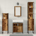 Set de mobilier pentru baie 4 pcs Lemn vechi Lemn compozit - WALTI WALTI