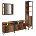 Set de mobilier pentru baie 4 pcs Lemn Vechi Lemn compozit - WALTI WALTI