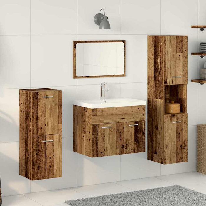 Set de mobilier pentru baie 5 buc. Maro 60 x 38,5 x 46 cm WALTI