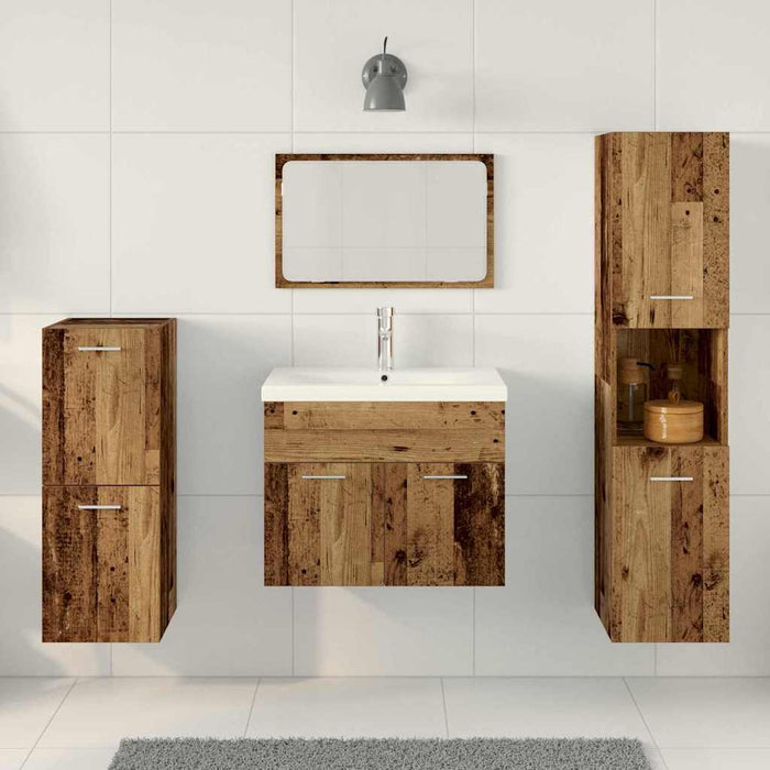 Set de mobilier pentru baie 5 buc. Maro 60 x 38,5 x 46 cm WALTI