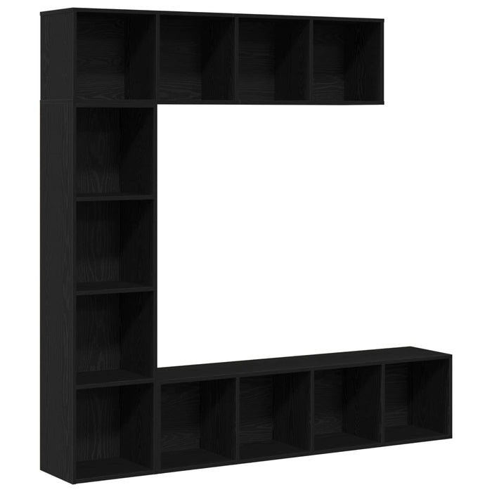 Raft pentru cărți 3 pcs Stejar Negru 36 x 30 x 143 cm - WALTI WALTI