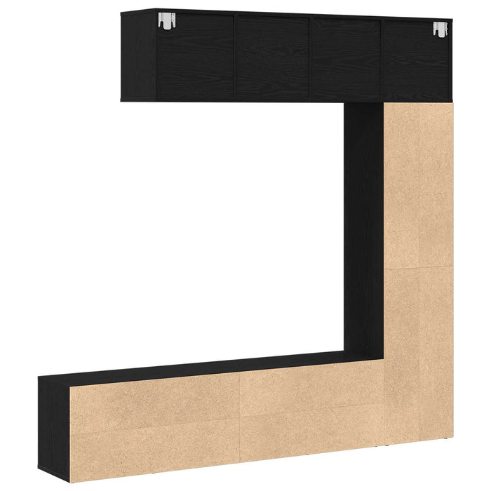 Raft pentru cărți 3 pcs Stejar Negru 36 x 30 x 143 cm - WALTI WALTI