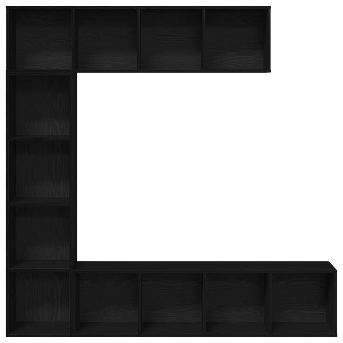 Raft pentru cărți 3 pcs Stejar Negru 36 x 30 x 143 cm - WALTI WALTI