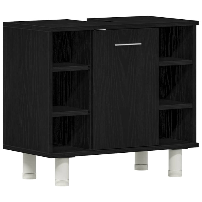 Set de mobilier pentru baie 4 pcs Negru 30 x 30 x 179,5 cm - WALTI WALTI