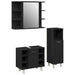 Set de mobilier pentru baie 3 pcs Negru 30 x 30 x 99,5 cm - WALTI WALTI