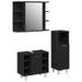 Set de mobilier pentru baie 3 pcs Negru 30 x 30 x 99,5 cm - WALTI WALTI