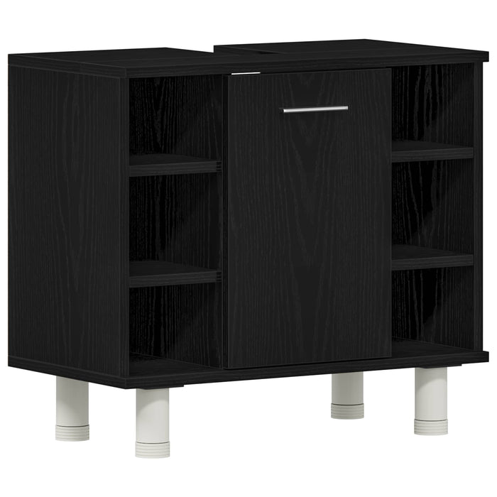 Set de mobilier pentru baie 3 pcs Negru 30 x 30 x 99,5 cm - WALTI WALTI