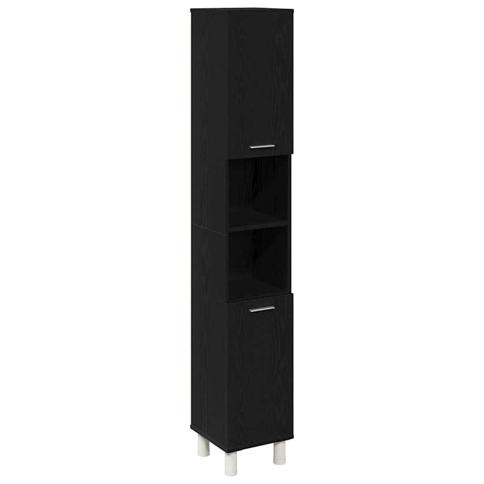 Set de mobilier pentru baie 3 pcs Negru 30 x 30 x 179,5 cm - WALTI WALTI