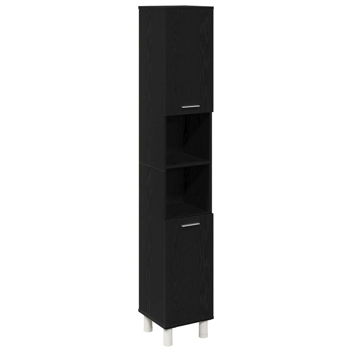 Set de mobilier pentru baie 3 pcs Negru 30 x 30 x 179,5 cm - WALTI WALTI