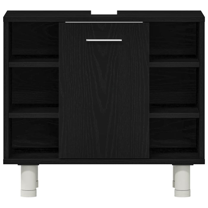 Set de mobilier pentru baie 3 pcs Negru 30 x 30 x 179,5 cm - WALTI WALTI
