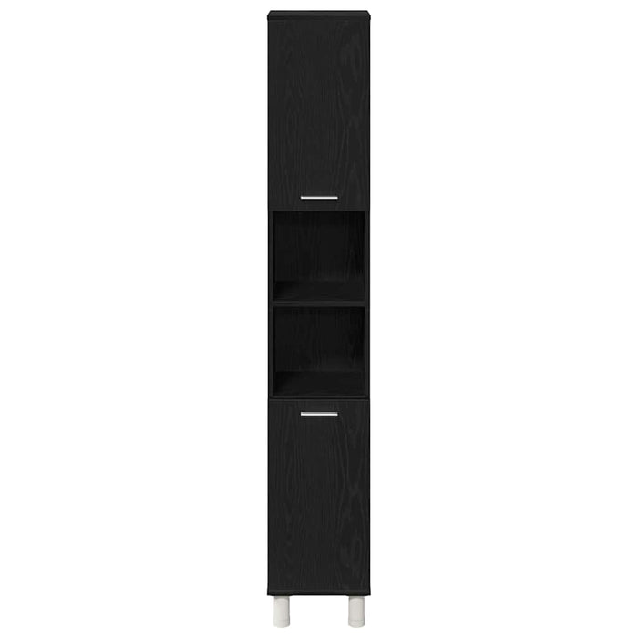 Set de mobilier pentru baie 3 pcs Negru 30 x 30 x 179,5 cm - WALTI WALTI