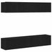 Set comodă TV 4 pcs Stejar Negru 80 x 30 x 30 cm Lemn compozit - WALTI WALTI