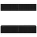 Set comodă TV 4 pcs Stejar Negru 80 x 30 x 30 cm Lemn compozit - WALTI WALTI